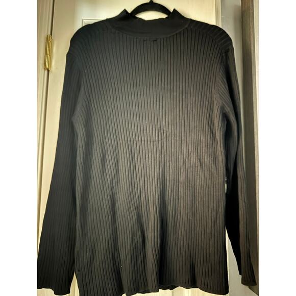 Anne Klein Black Cutout Sweater | Size 3X - Picture 2 of 3